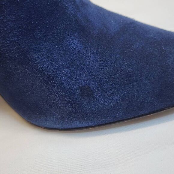 Katy Perry The Eliza Blue Suede Ankle Bootie Size 10 - Picture 11 of 12